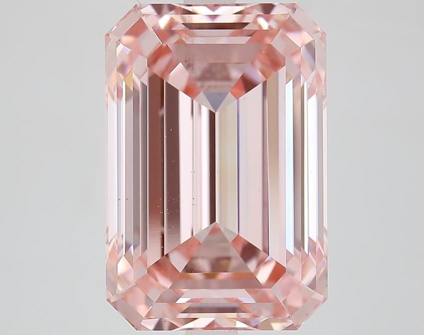 7.06 Ct. Fancy Intense Pink Emerald Lab Grown Diamond