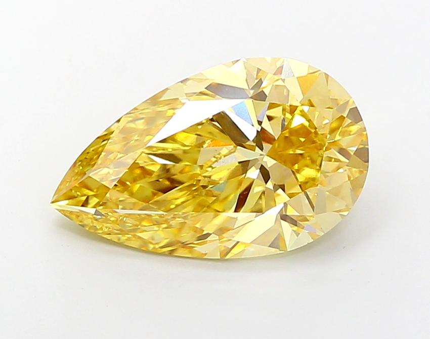 4.95 Ct. Fancy Intense Yellow Pear Lab Grown Diamond