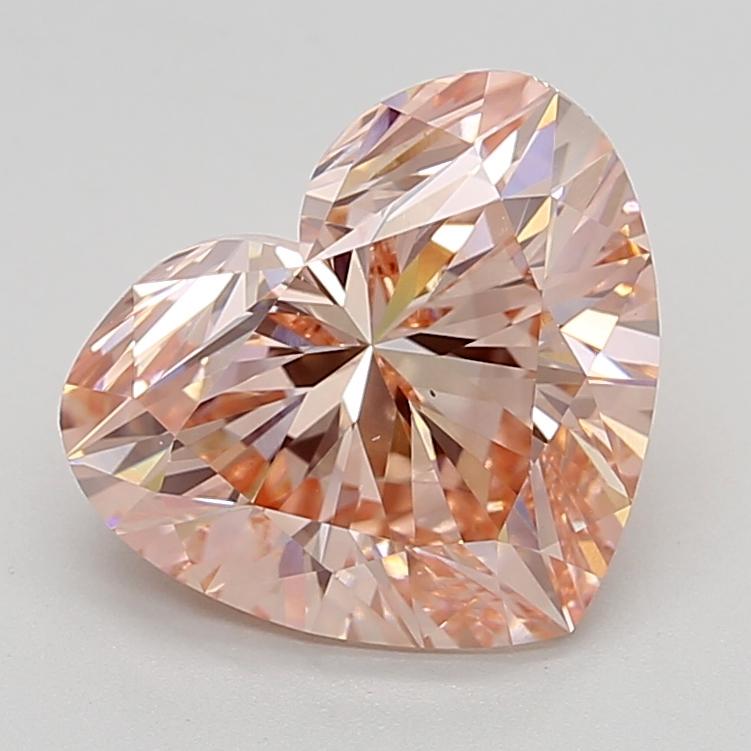 5.00 Ct. Fancy Intense Pink Heart Lab Grown Diamond