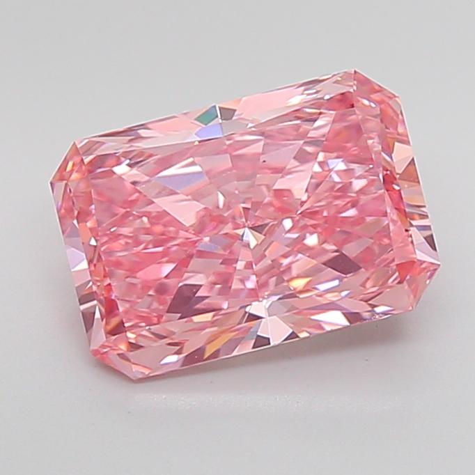 4.00 Ct. Fancy Vivid Pink Radiant Lab Grown Diamond