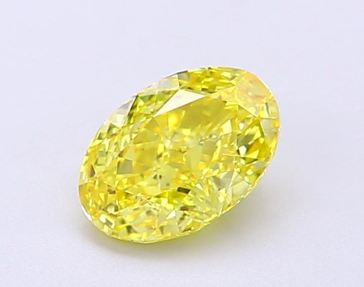 1.02 Ct. Fancy Vivid  Yellow Oval Lab Grown Diamond