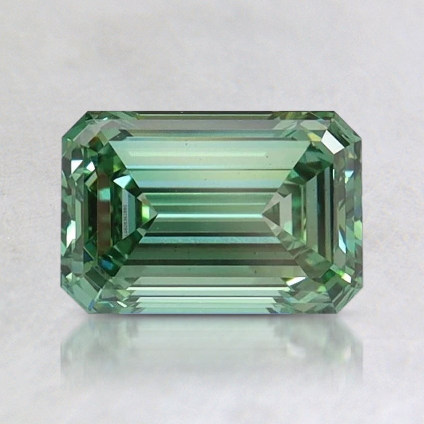 1.10 Ct. Fancy Vivid Pacific Green Emerald Lab Grown Diamond