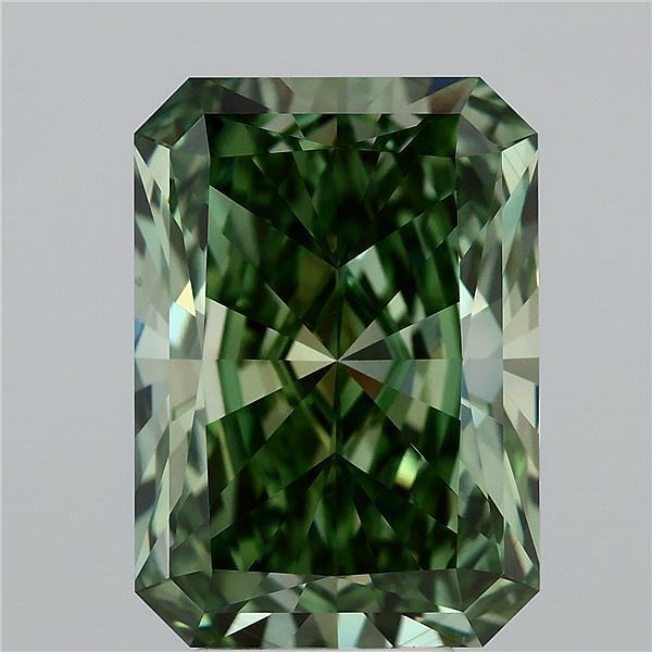6.35 Ct. Fancy Vivid Green Radiant Lab Grown Diamond