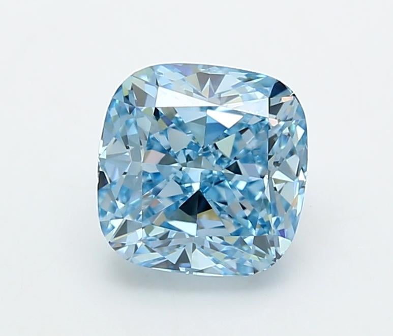 2.50 Ct. Fancy Vivid  Blue Cushion Lab Grown Diamond
