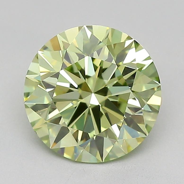 1.26 Ct. Fancy Vivid  Green Round Lab Grown Diamond