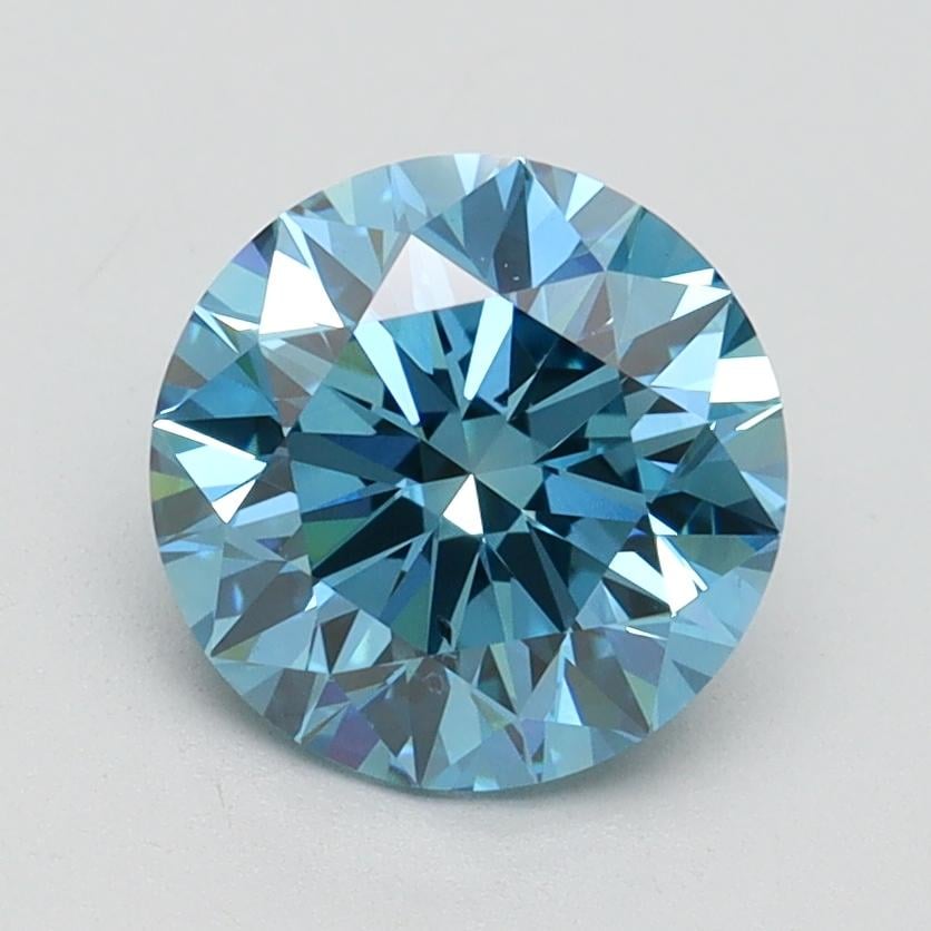 1.78 Ct. Fancy Vivid Blue Round Lab Grown Diamond