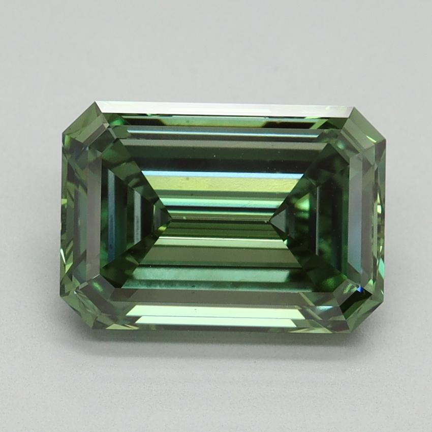 3.04 Ct. Fancy Vivid Green Emerald Lab Grown Diamond