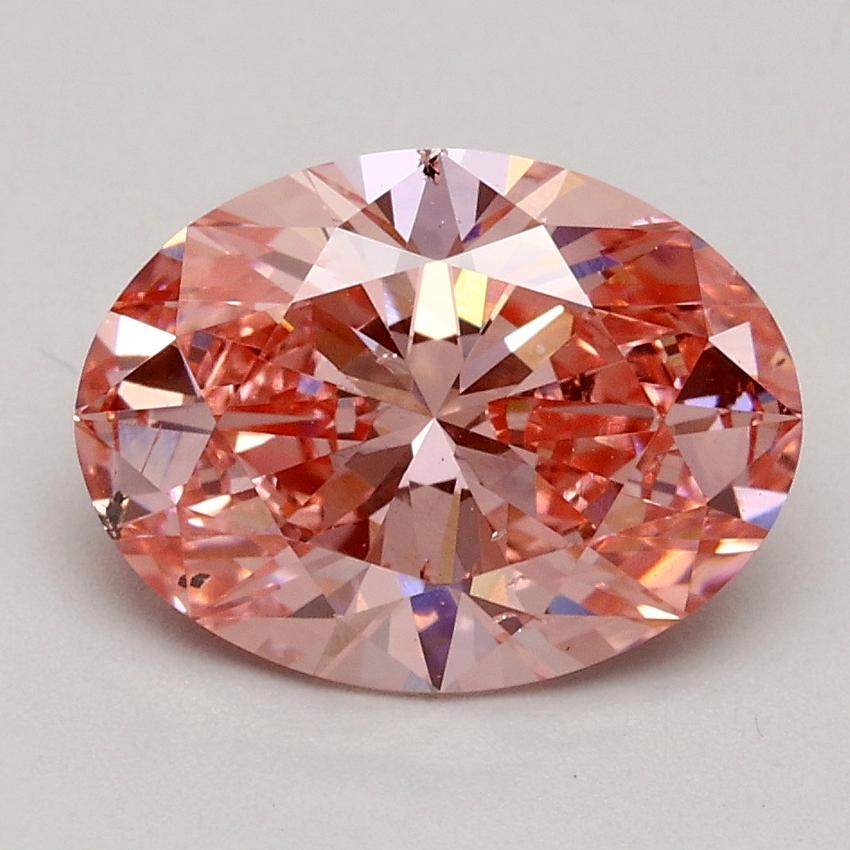 2.02 Ct. Fancy Intense Pink Oval Lab Grown Diamond