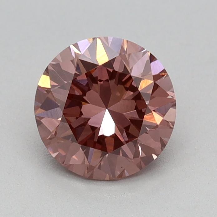 0.61 Ct. Fancy Intense Brownish Pink Round Lab Grown Diamond