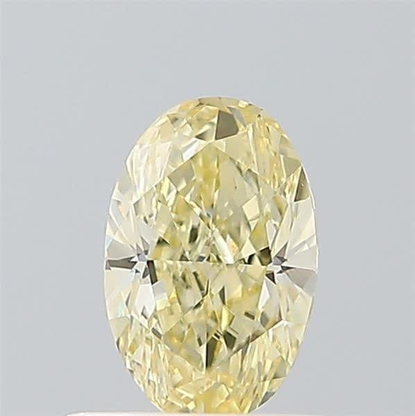 0.59 Ct. Fancy Light Yellow Oval Lab Grown Diamond