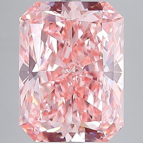7.94 Ct. Fancy Vivid Pink Radiant Lab Grown Diamond