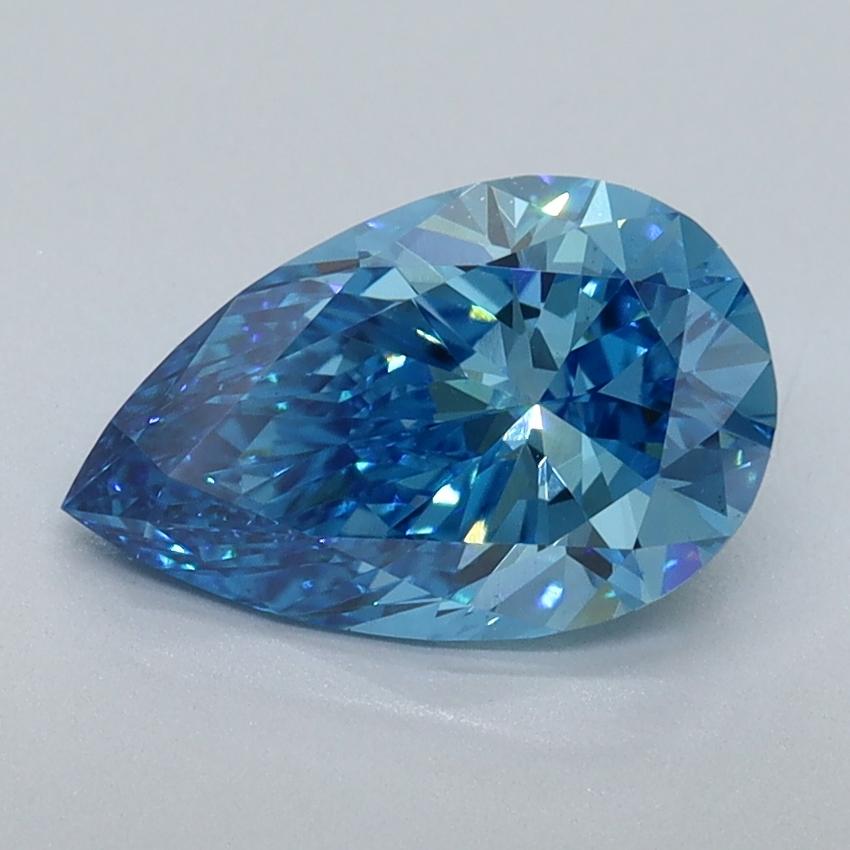 1.50 Ct. Fancy Vivid Malibu Blue Pear Lab Grown Diamond