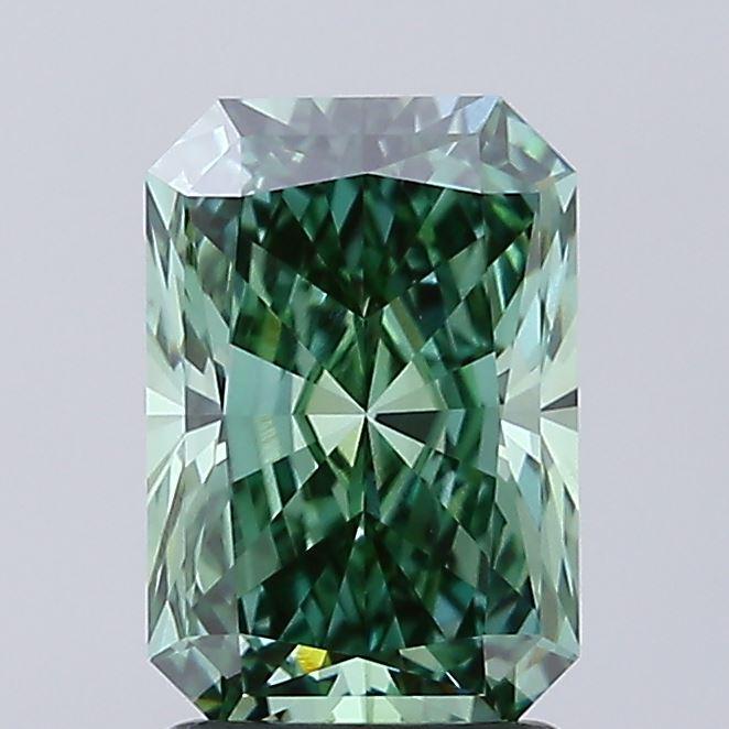 2.07 Ct. Fancy Vivid Green Radiant Lab Grown Diamond
