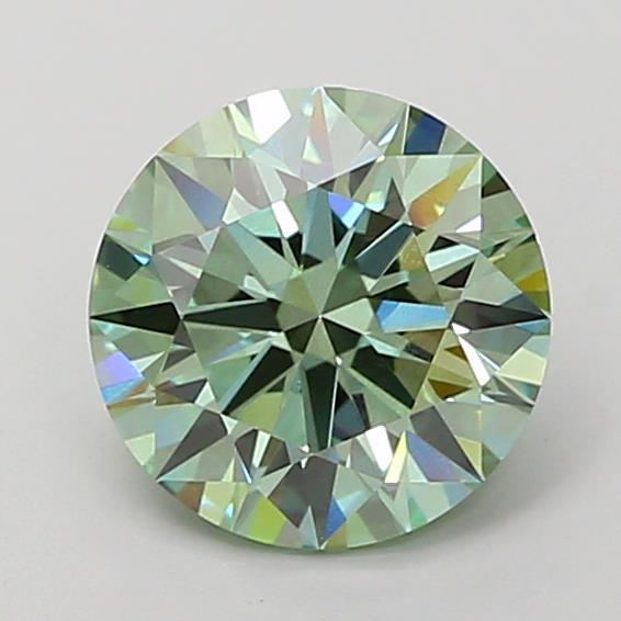 1.54 Ct. Fancy Intense Green Round Lab Grown Diamond