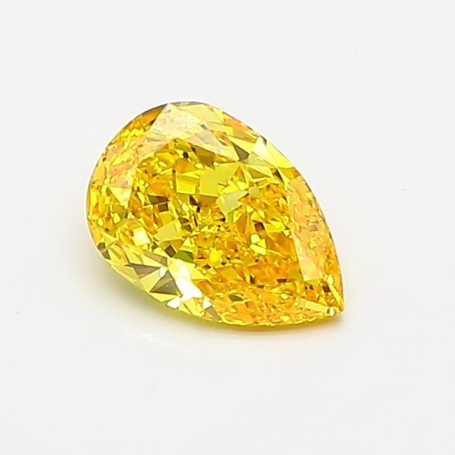 0.58 Ct. Fancy Vivid Yellow Pear Lab Grown Diamond