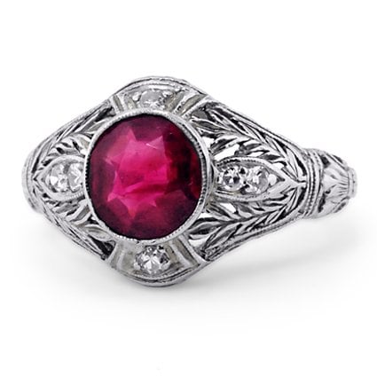 Edwardian Ruby Vintage Ring