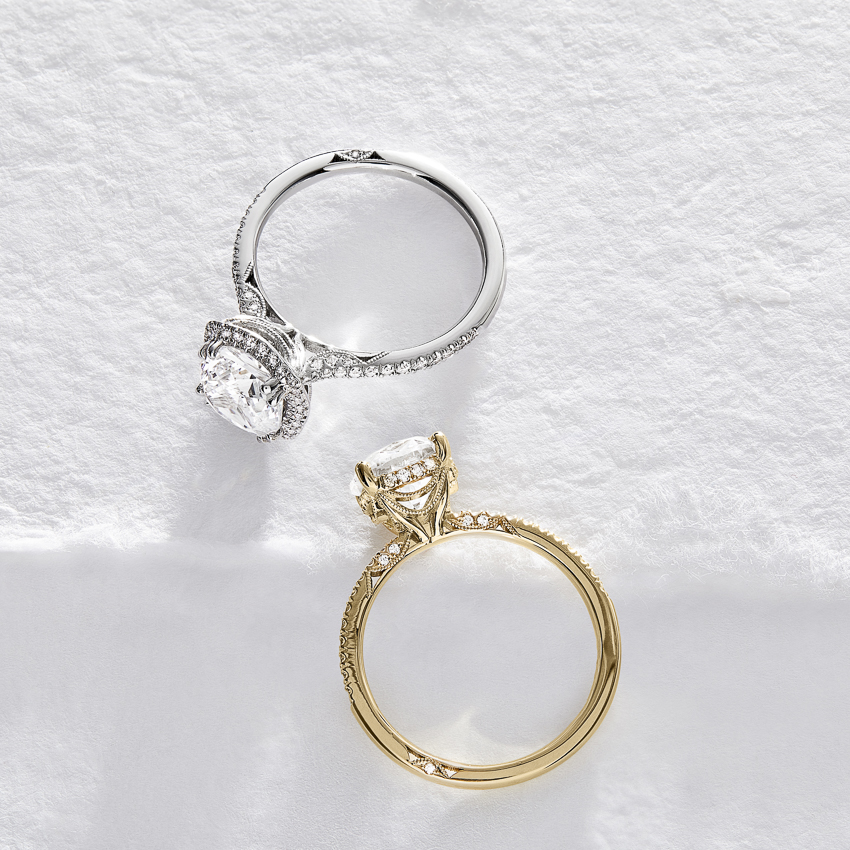 Platinum Simply Tacori Luxe Drape Diamond Ring, large additional view 2
