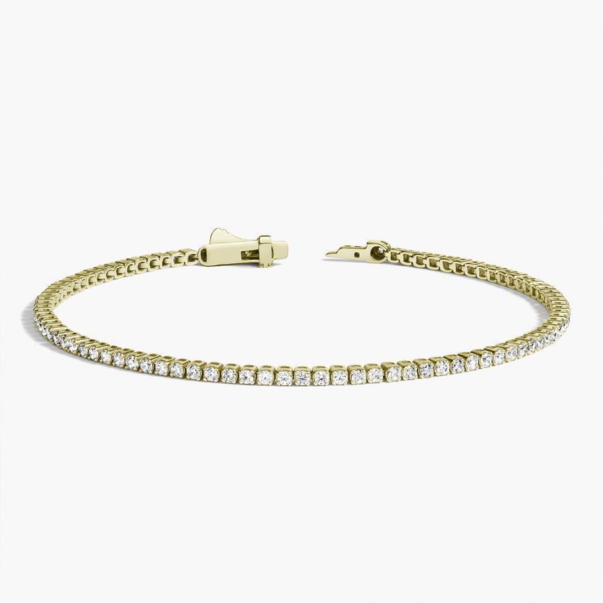 14K Yellow Gold 6.5 in. Petite Lab Diamond Tennis Bracelet (1 1/2 ct. tw.)