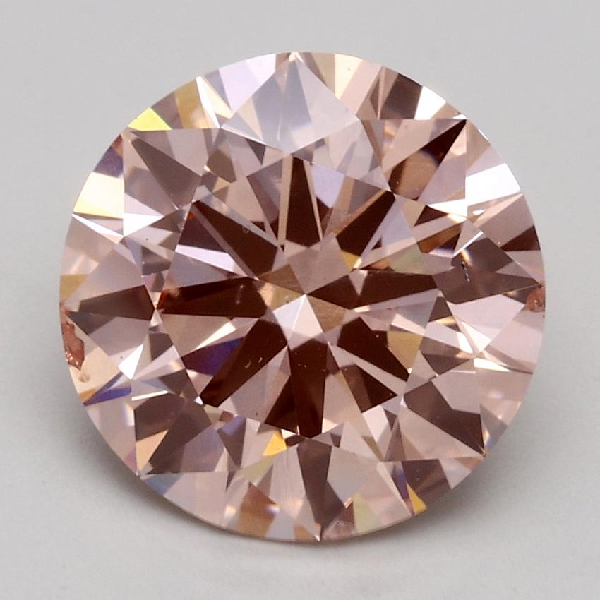 3.03 Ct. Fancy Intense Pink Round Lab Grown Diamond