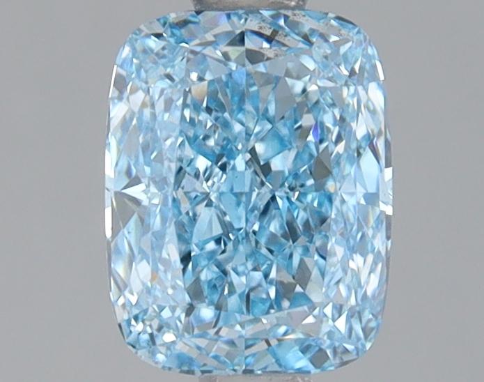 1.14 Ct. Fancy Vivid Blue Cushion Lab Grown Diamond