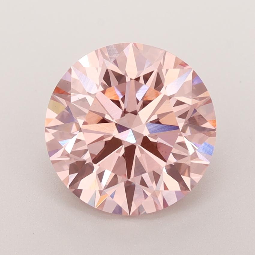 3.02 Ct. Fancy Intense  Pink Round Lab Grown Diamond