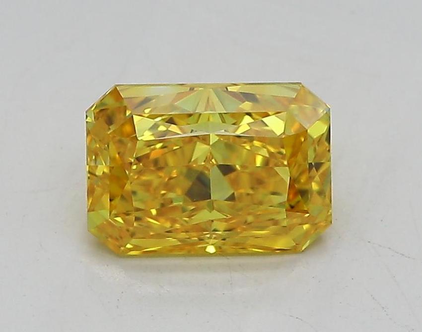 1.08 Ct. Fancy Vivid  Yellow Radiant Lab Grown Diamond