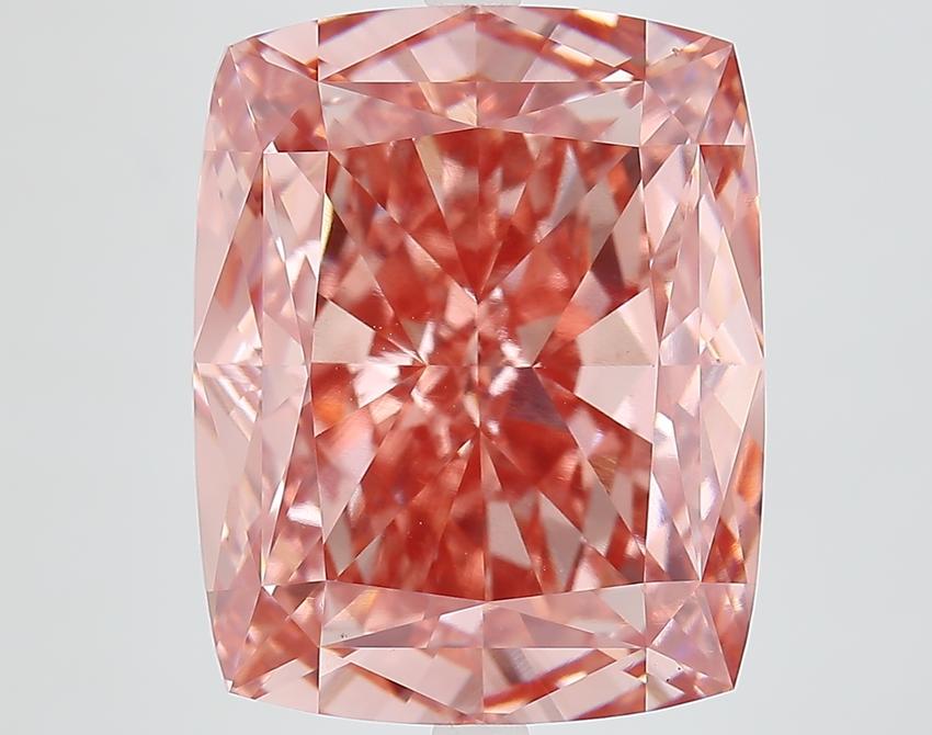 15.13 Ct. Fancy Vivid Pink Cushion Lab Grown Diamond