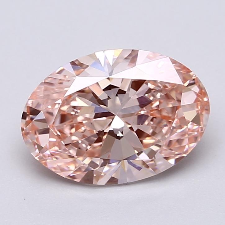 2.99 Ct. Fancy Vivid  Pink Oval Lab Grown Diamond