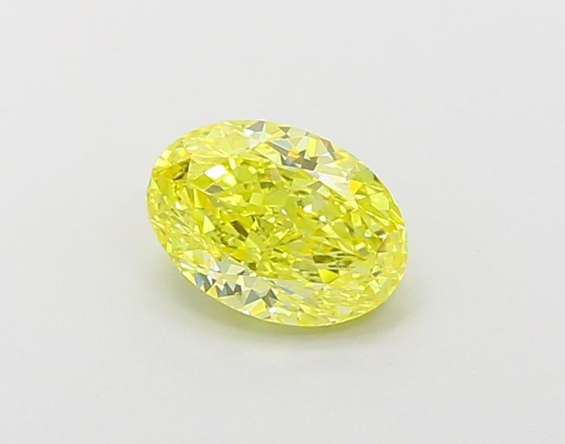 1.03 Ct. Fancy Vivid  Yellow Oval Lab Grown Diamond