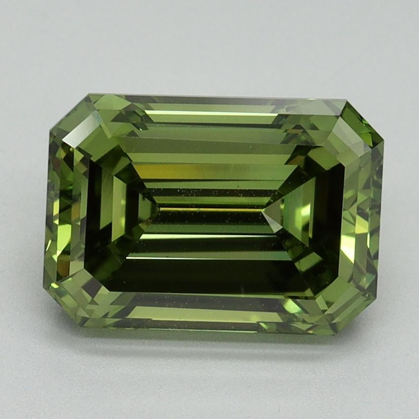 3.07 Ct. Fancy Vivid Green Emerald Lab Grown Diamond