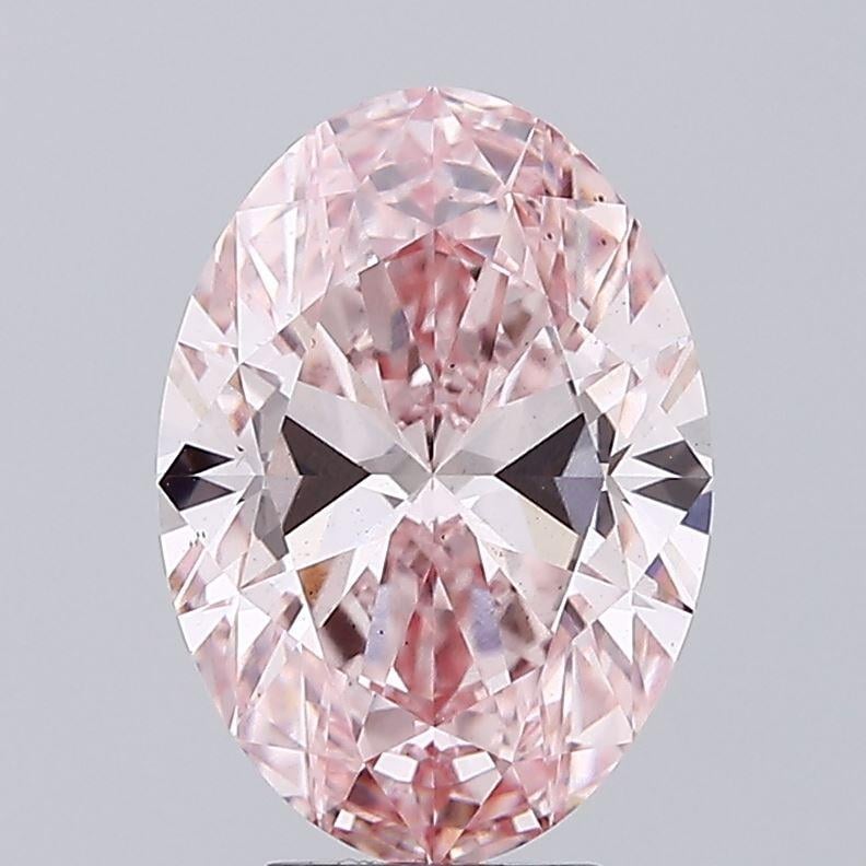 4.02 Ct. Fancy Vivid Pink Oval Lab Grown Diamond