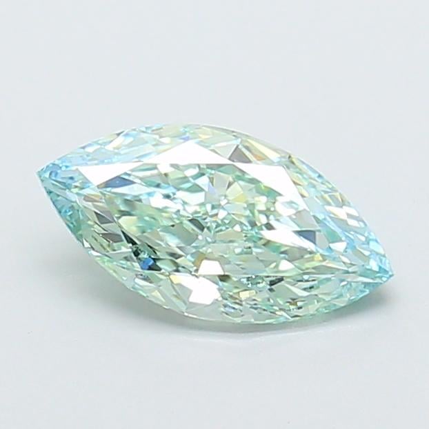 1.10 Ct. Fancy Vivid  Green Marquise Lab Grown Diamond