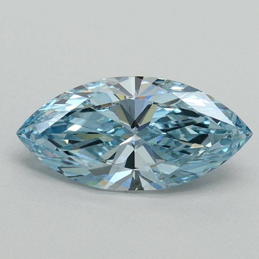1.01 Ct. Fancy Vivid Blue Marquise Lab Grown Diamond