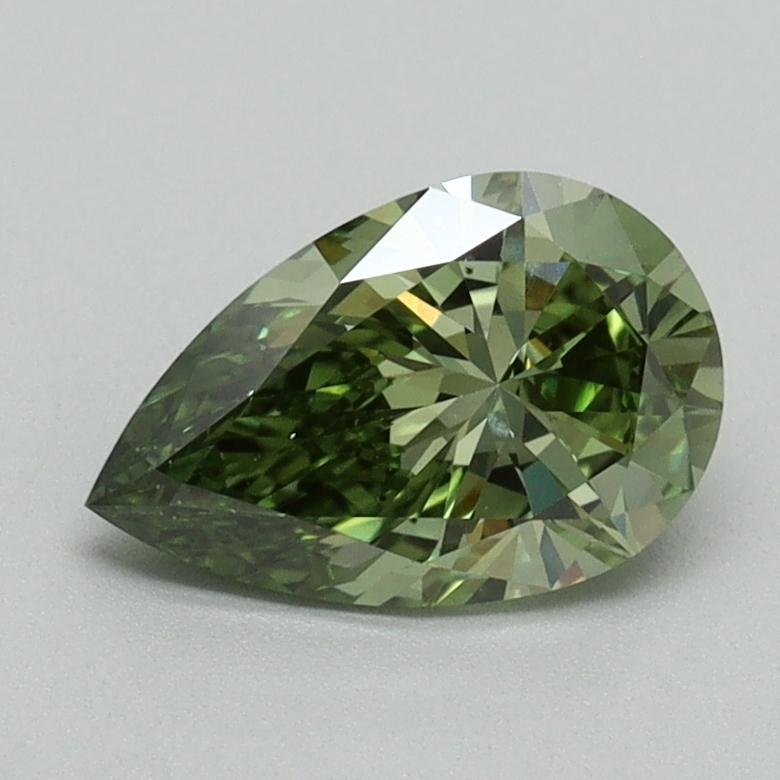 1.01 Ct. Fancy Vivid Green Pear Lab Grown Diamond
