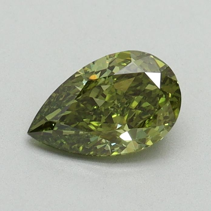 0.61 Ct. Fancy Vivid Green Pear Lab Grown Diamond