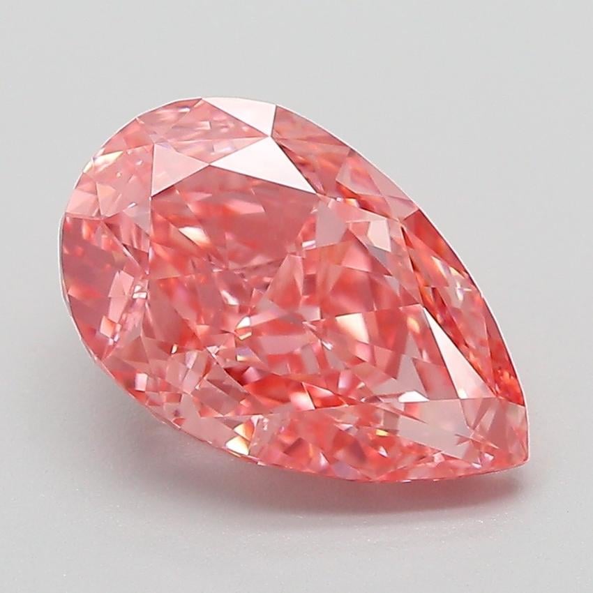 3.05 Ct. Fancy Vivid Pink Pear Lab Grown Diamond