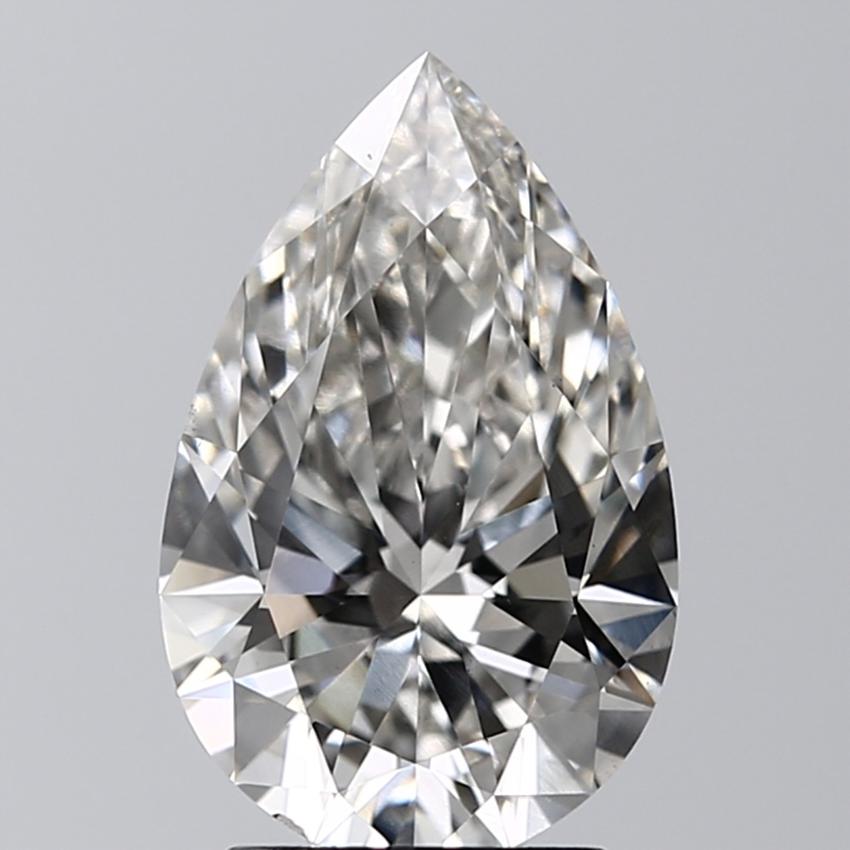 2.10 Ct. Fancy Vivid Greenish Blue Pear Lab Grown Diamond
