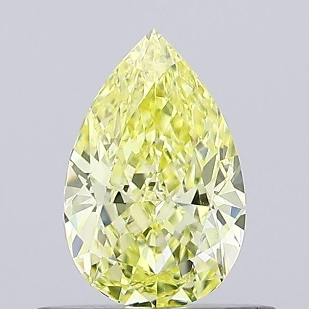0.57 Ct. Fancy Vivid Yellow Pear Lab Grown Diamond