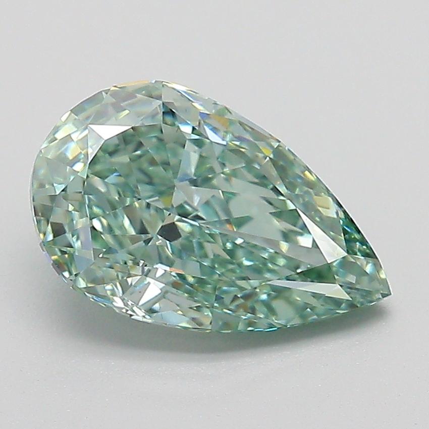 2.03 Ct. Fancy Vivid  Green Pear Lab Grown Diamond