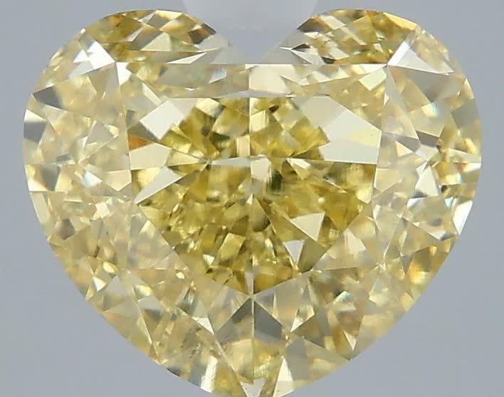 3.05 Ct. Fancy Intense Yellow Heart Lab Grown Diamond