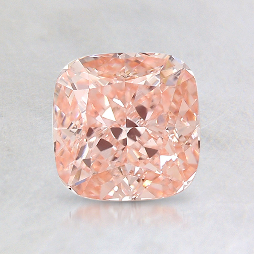 1.23 Ct. Fancy Orangy Pink Cushion Lab Grown Diamond