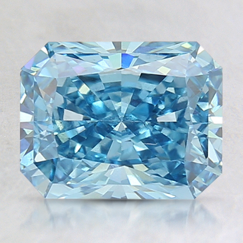 2.50 Ct. Fancy Deep Greenish Blue Radiant Lab Created Diamond