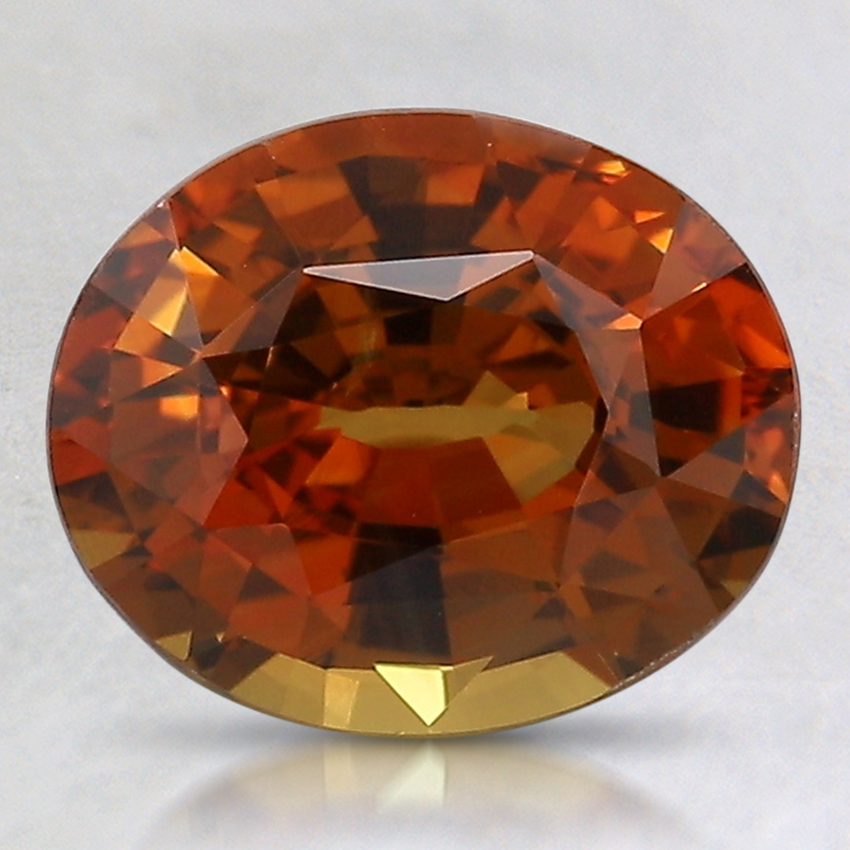 8.9x7.4mm Premium Orange Oval Sapphire