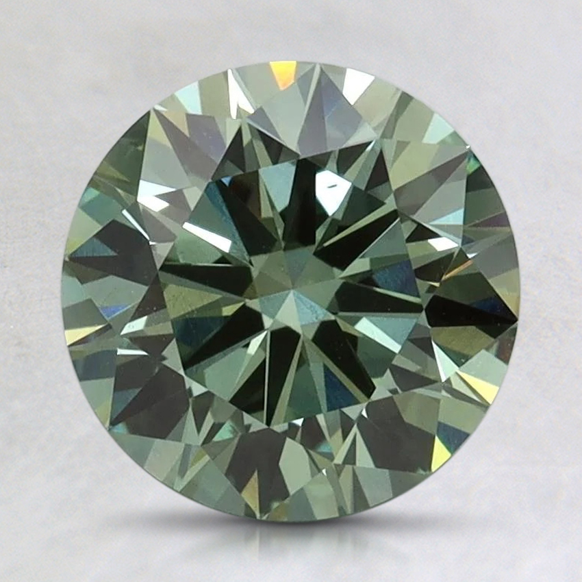 2.0 Ct. Fancy Vivid Pacific Green Round Lab Grown Diamond