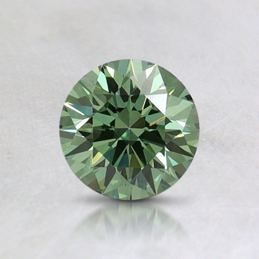 0.63 Ct. Fancy Vivid Pacific Green Round Lab Grown Diamond