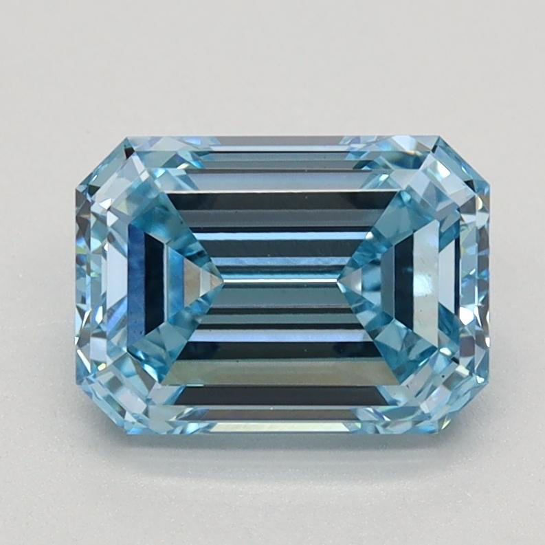 1.47 Ct. Fancy Intense Blue Emerald Lab Grown Diamond