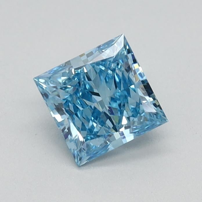 0.48 Ct. Fancy Vivid Blue Princess Lab Grown Diamond