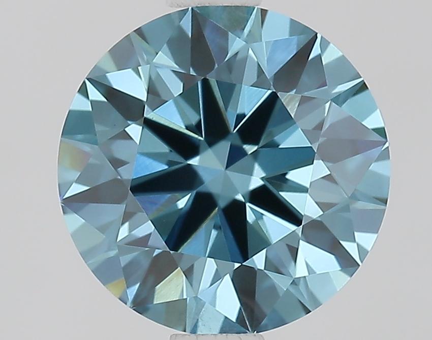 1.58 Ct. Fancy Vivid Blue Round Lab Grown Diamond