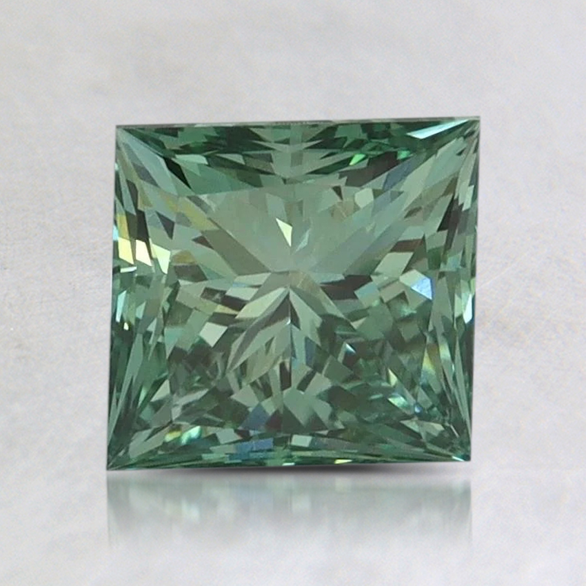 1.60 Ct. Fancy Vivid Pacific Green Princess Lab Grown Diamond