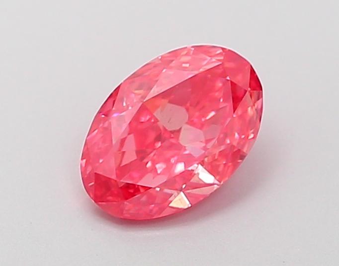 0.62 Ct. Fancy Vivid Pink Oval Lab Grown Diamond